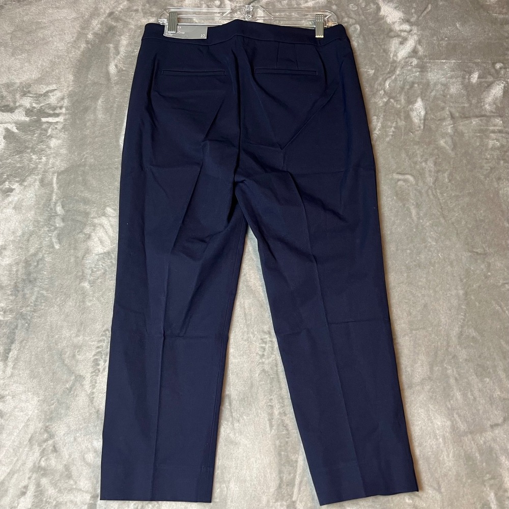 Talbots Chatham Crop Slim Leg Pants‎ Navy Blue Size 10 NWT - Picture 6 of 6